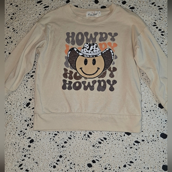 Marie Nicole Other - Marie Nicole Girls Long Sleeve Sweatshirt, Howdy Graphic, Girls Med